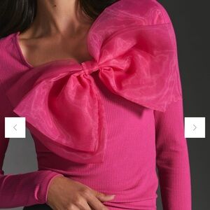 Sunday in Brooklyn by Anthropologie Pink Bow Top